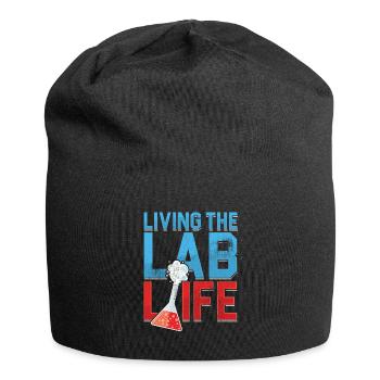Living The Lab Life Medical Laboratory Lab - Jersey Beanie - black - Front