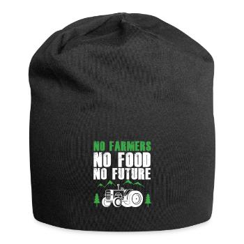 Pas d'agriculteurs, pas de nourriture, pas de futur tracteur agricole - Bonnet en jersey - noir - Devant