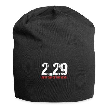 2 29 Best Day of the Year February 29 Gift - Jersey Beanie - black - Front