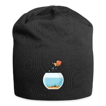 Aquarium Aquarist Fish Marine Gift - Jersey Beanie - black - Front