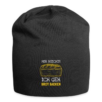 Backen Bäcker Bäckerei Teigflüsterer Geschenk - Jersey-Beanie - Schwarz - Vorne