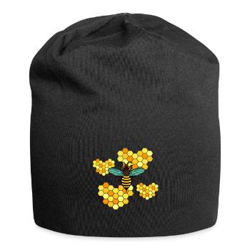Cadeau d'abeille apiculteur - Bonnet en jersey - noir - Devant