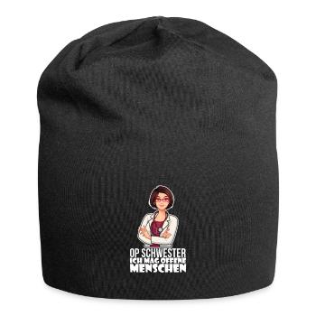 OP Schwester - Krankenschwester - Jersey-Beanie - Schwarz - Vorne