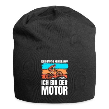 Fahrradfahrer Ich bin der Motor - Jersey-Beanie - Schwarz - Vorne