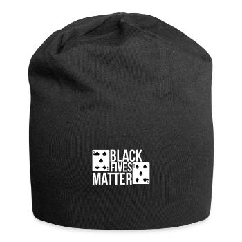 Black fives matter - Poker - Jersey-Beanie - Schwarz - Vorne