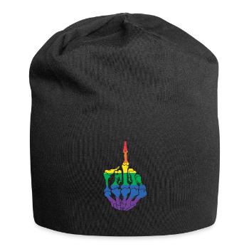 Dirty Finger LGBT Lesbian Gay Bisexual Transgender - Jersey Beanie - black - Front
