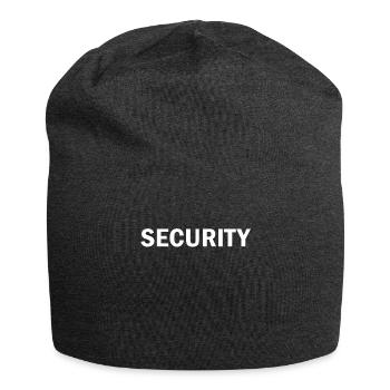 Security Sicherheitsdienst Türsteher Tshirt Kostüm - Jersey-Beanie - Anthrazit - Vorne