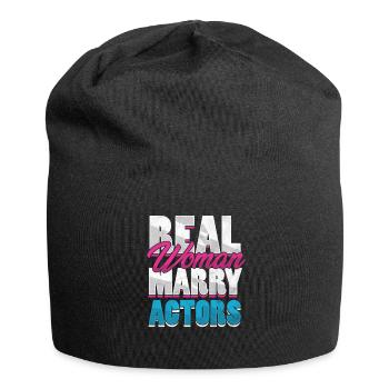 Real Woman Marry Acteur Acteurs Épouse Actrice - Bonnet en jersey - noir - Devant