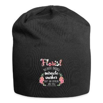 Fleuriste Jardinage Jardinier Fleurs Bouquet - Bonnet en jersey - noir - Devant