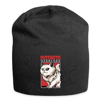 Niedliche Perserkatze - Cuteness Overload - Kawaii - Jersey-Beanie - Schwarz - Vorne
