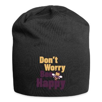 Don`t Worry Bee Happy design for clubs and breeding - Jersey Beanie - black - Front