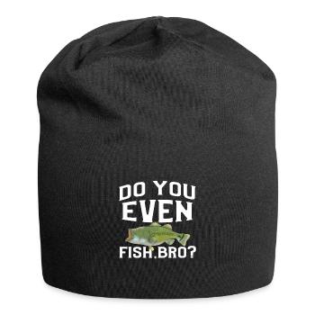 Funny Largemouth Bass Fishing Freshwater Fish Gift - Jersey Beanie - black - Front