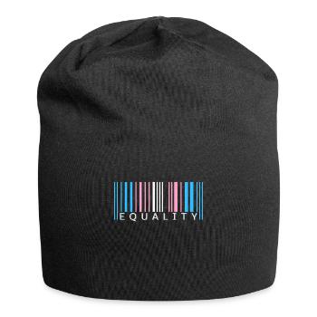 Cadeau de fierté transgenre avec code-barres transgenre - Bonnet en jersey - noir - Devant