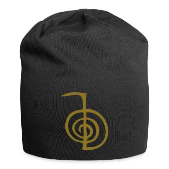 Reiki Healing Symbol - Cho Ku Rei - Jersey Beanie - black - Front