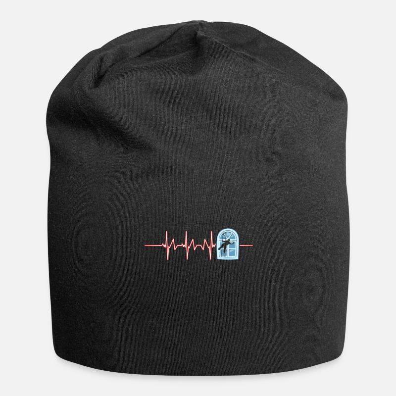 Window Cleaner Cleaning Architectural Glass - Jersey Beanie - black