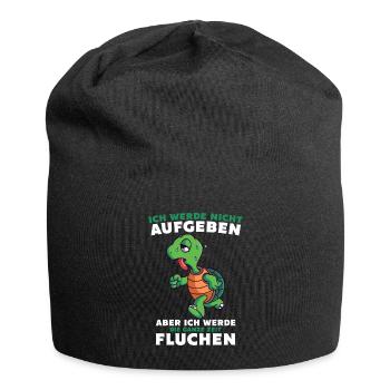 Schildkröte lustig Läufer Jogger Sportler running - Jersey-Beanie - Schwarz - Vorne