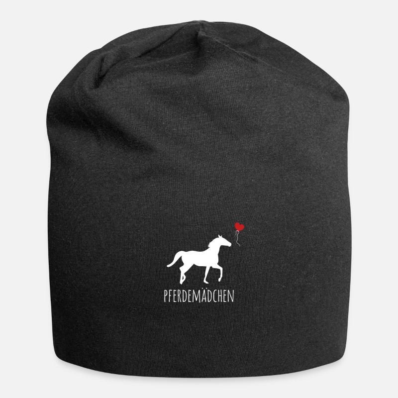 Pferdemädchen Design für ein Pferdemädchen - Jersey-Beanie - Schwarz