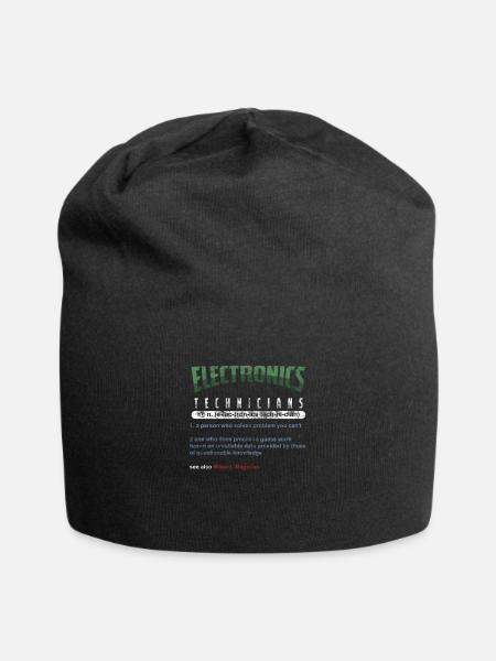 Cadeau technique de techniciens en électronique - Bonnet en jersey - noir