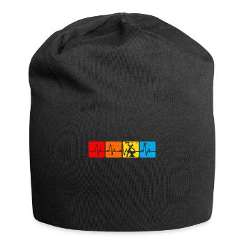Blacksmith Farrier Vintage Heartbeat - Jersey Beanie - black - Front
