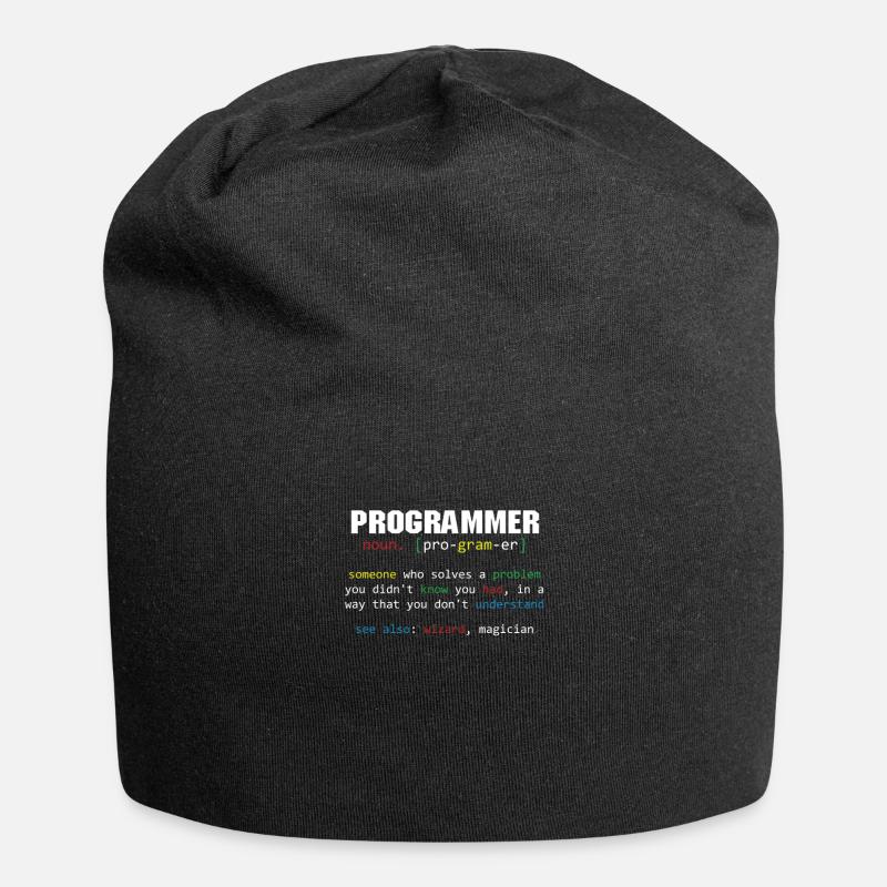 Programmierer Definition Codierer Programmiercodierung - Jersey-Beanie - Schwarz
