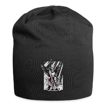 St. Michael Erzengel Böse Religion Glaube - Jersey-Beanie - Schwarz - Vorne