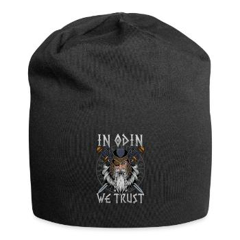 Dans Odin, nous faisons confiance au guerrier de l'épée de la fierté viking - Bonnet en jersey - noir - Devant