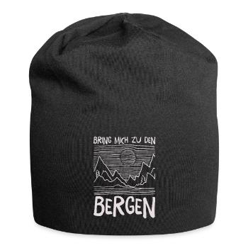 Take Me To The Mountains Wintersport Skifahren - Jersey-Beanie - Schwarz - Vorne