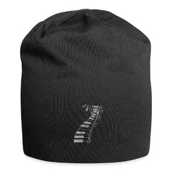 Klaviertastaturen Klavierspieler Musiknoten Geschenk - Jersey-Beanie - Schwarz - Vorne