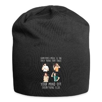Classical music records gift - Jersey Beanie - black - Front