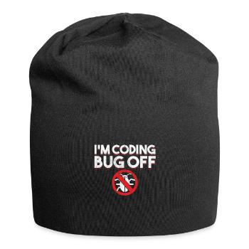 Ich bin Coding Bug Off Coder Programmierer Entwickler Geschenk - Jersey-Beanie - Schwarz - Vorne