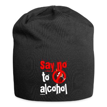 Anti Alcohol Sobriety Sober Awareness - Jersey Beanie - black - Front