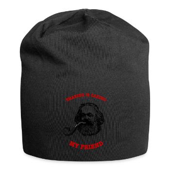 Kommunismus Gespenst Geschenk Pfeife Marx - Jersey-Beanie - Schwarz - Vorne