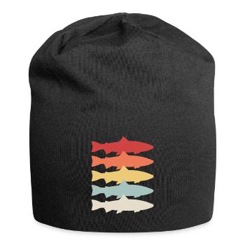 Pêcher Cadeau Steelhead Truite Arc-en-ciel Poisson - Bonnet en jersey - noir - Devant