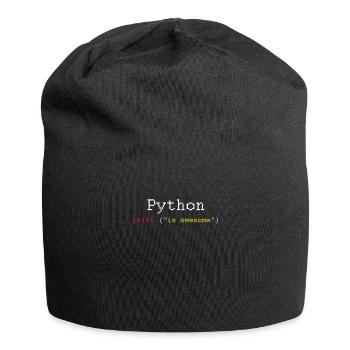 Python HTML Sprachcodierer Codierungsprogrammierer Geschenk - Jersey-Beanie - Schwarz - Vorne