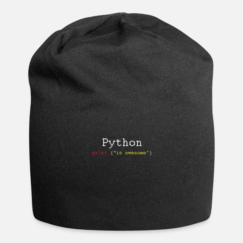 Python HTML Sprachcodierer Codierungsprogrammierer Geschenk - Jersey-Beanie - Schwarz
