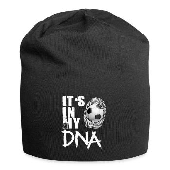 Fußball Es ist in meiner DNA Lustiges Fußballspieler-Geschenk - Jersey-Beanie - Schwarz - Vorne