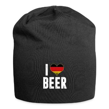 I Live Beer Bier German Flag Beer Lover Drinker - Jersey Beanie - black - Front