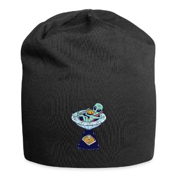 Alien Abduction Pizza UFO Flying Saucer Aliens - Bonnet en jersey - noir - Devant