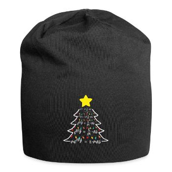 Merry Xmas Mathe Mathematik Tannenbaum - Jersey-Beanie - Schwarz - Vorne