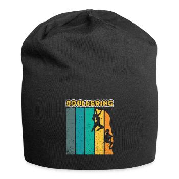 Bouldering Climbing Climber Boulderer Gift - Jersey Beanie - black - Front