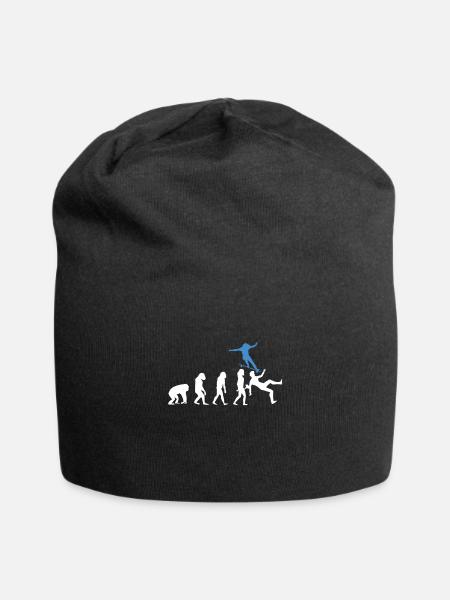 Skateboarder Evolution Skateboard Skateboarding - Bonnet en jersey - noir