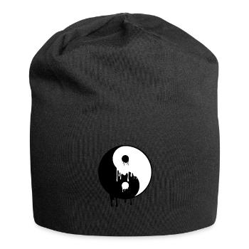 Yin Yang Schmelzen Harmonie Taoismus Meditationsgeschenk - Jersey-Beanie - Schwarz - Vorne