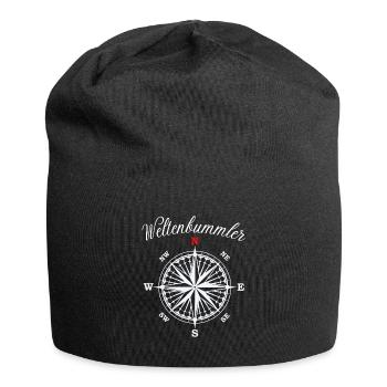 Weltenbummler Kompass - Jersey-Beanie - Schwarz - Vorne