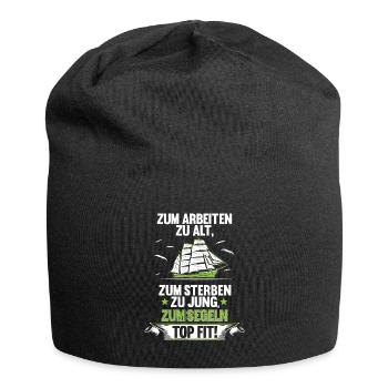 Segelfahrer Rentner Segel Hobby Segler Geschenk - Jersey-Beanie - Schwarz - Vorne