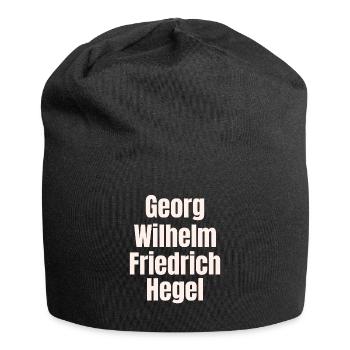 Georg Friedrich Wilhelm Hegel Schrift - Jersey-Beanie - Schwarz - Vorne