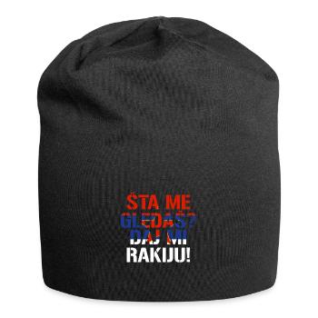 Balkan Jugo Rakija Spruch Geschenk - Jersey-Beanie - Schwarz - Vorne