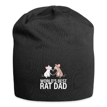 Rat Love Design für einen Nagetierfreund - Jersey-Beanie - Schwarz - Vorne