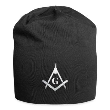 Cadeau de pyramide de conspiration maçonnique de symbole Illuminati - Bonnet en jersey - noir - Devant
