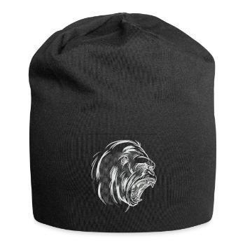 Gorilla Kopf Schrei - Jersey-Beanie - Schwarz - Vorne