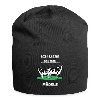 Liebe Meine Mädels Kühe Kuh - Jersey-Beanie - Schwarz - Vorne